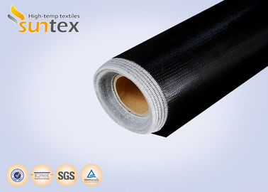 Tejido de fibra de vidrio recubierto de silicona ignífuga con resistencia a la temperatura de -50 °C a 500 °C, peso de 400 g/m² y espesor de 0,3 mm