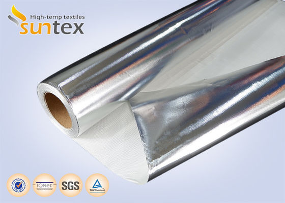 Tejido de fibra de vidrio ignífugo. 0.4mm de aluminio aluminizado, aislamiento térmico.