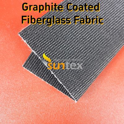 High Temperature Resistant Graphite Coated Fiberglass Fabric with 750℃ Coating and 550℃ Base for Welding Blankets