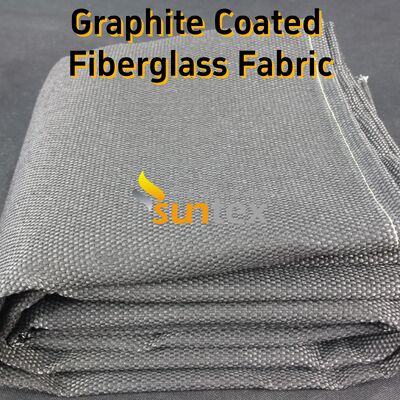Black High Temperature Fiberglass Cloth with 750℃ Temperature Resistance and Abrasion Resistant Graphite Coating