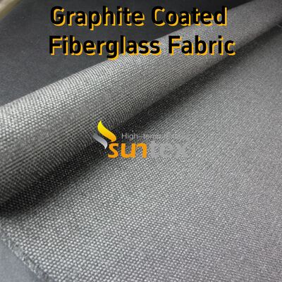 Graphite Coated Glass Cloth High Temperature Fiberglass Cloth with 750℃ Coating and 550℃ Fabric Resistance 28.82oz/sqy
