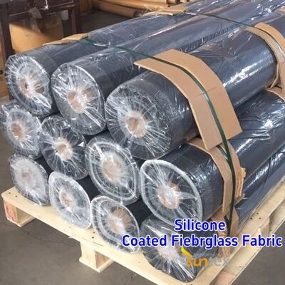 Tejido de fibra de vidrio recubierto de silicona resistente al agua y al fuego y resistente a altas temperaturas para aplicaciones industriales