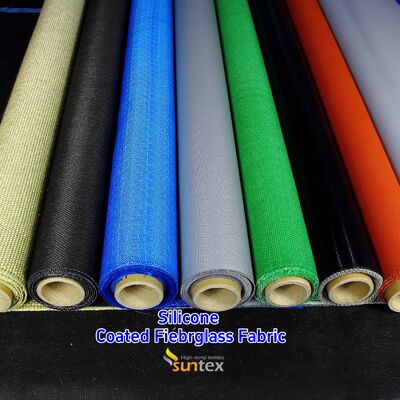 High Temperature Resistant Fireproof Anti-tear Silicone Coated Fiberglass Fabric for Industrial Applications