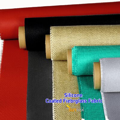 Tejido de fibra de vidrio recubierto de silicona ignífugo y antidesgarro resistente a altas temperaturas para aplicaciones industriales