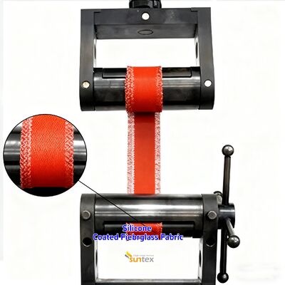 Tejido de Fibra de Vidrio Recubierto de Silicona Ignífugo, Resistente a Altas Temperaturas y Antidesgarro para Aplicaciones Industriales