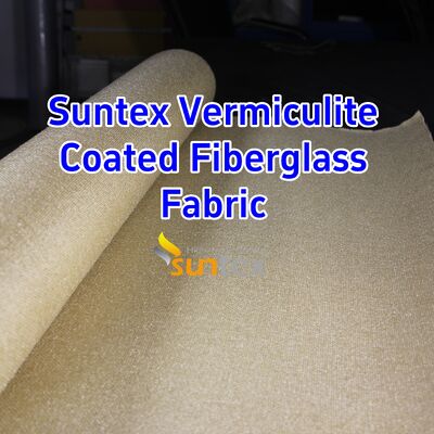 750℃ Temperature Resistance Vermiculite Coated Fiberglass Cloth with 1070gsm Heavy Weight and Excellent Abrasion Resistance for Welding Blanket
