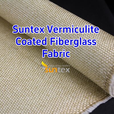 750℃ Temperature Resistance Vermiculite Coated Fiberglass Cloth with 1070gsm Heavy Weight and Excellent Abrasion Resistance for Welding Blanket