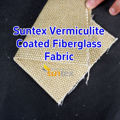 750℃ Temperature Resistance Vermiculite Coated Fiberglass Fabric with 1070gsm Heavy Weight and Excellent Abrasion Resistance
