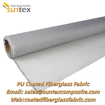 Fireproof High Temperature Resistant 460 g/sqm PU Coated Fiberglass Fabric for Welding Blankets