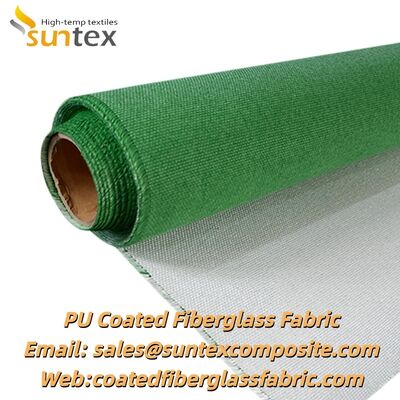 Tejido de fibra de vidrio recubierto de PU impermeable, ignífugo y antiestático para mantas de soldadura y tela ignífuga