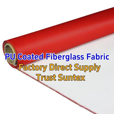 460 g/sqm 0.41 mm PU Coated Fiberglass Fabric with 1.5m/1.55m Width for High Temperature Thermal Insulation