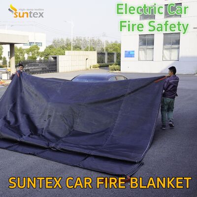 Manta durable de la salida de incendios de la fibra de vidrio del OEM para el silicón a prueba de calor de los coches 550C de EV cubierto