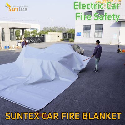 Wholesale 6*8m High-Temperature Fiberglass Fire Blanket for Electric Cars Parking Lot