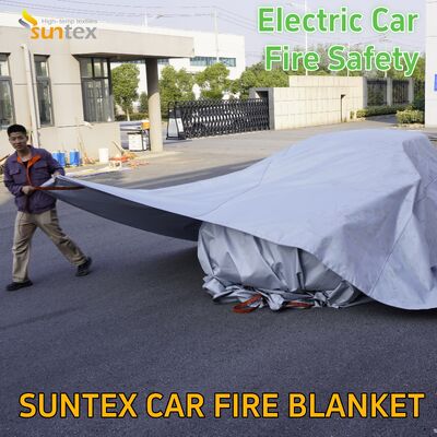 Incendios de automóviles 6 X 8 M manta de incendio para Ev automóvil 19.8 X 26 Ft vehículos eléctricos mantas de incendio
