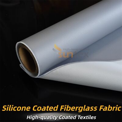 Durable Grey Color Silicone Coated Fiberglass Fabric Double Sided Fire Resistant Fabric Designed for Industrial Insulation