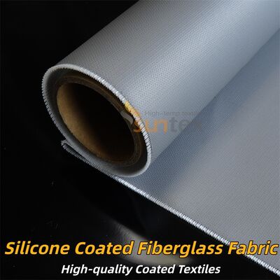 Industrial Grade Double Sided Grey Color Silicone Coated Fiberglass Fabric 400 g/sqm for Fire Retardant and Insulation