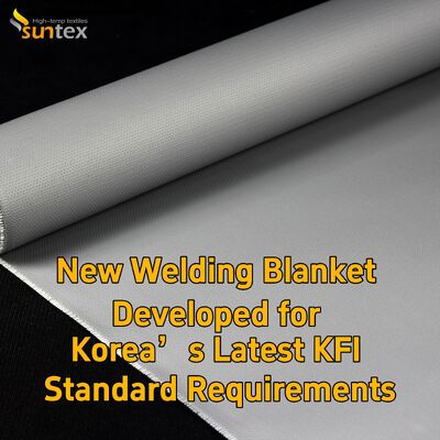 Suntex Grey Silicone Coated Fiberglass Fabric Welding Blanket Meets Korea KFI Requirement