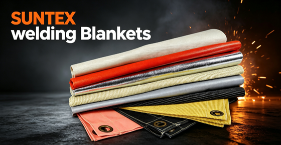 Cubiertas de fuego de soldadura Suntex resistentes a altas temperaturas Cubierta a prueba de fuego de fibra de vidrio para la prevención de chispas de soldadura