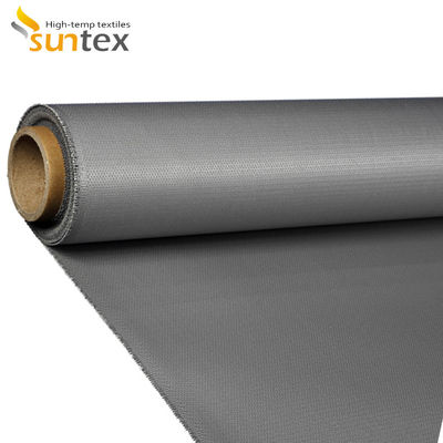 Tela revestida de la fibra de vidrio del silicón de la resistencia térmica 550C 17oz