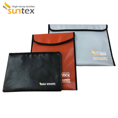 Silicón incombustible impermeable del bolso del documento revestido y tela revestida de la fibra de vidrio de la hoja