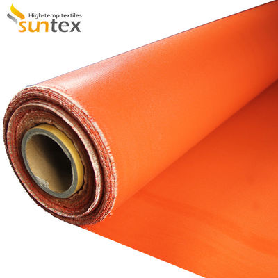 material flexible del conector de la canalización del silicón de 0.72m m de la tela revestida roja de la fibra de vidrio